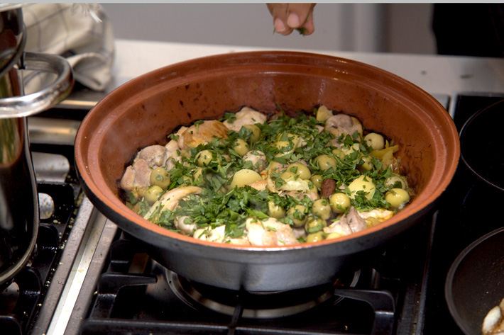 tajine terminado con cilantro